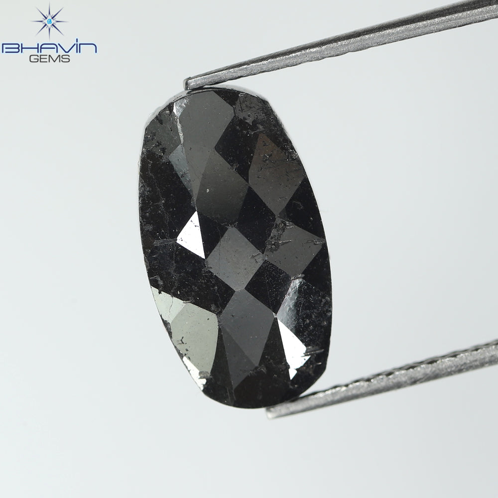 3.06 CT Oval Dimond Black Diamond Natural Diamond I3 Clarity (13.00 MM)