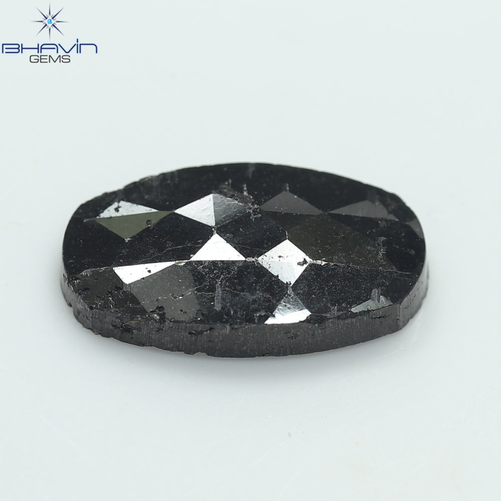 3.06 CT Oval Dimond Black Diamond Natural Diamond I3 Clarity (13.00 MM)