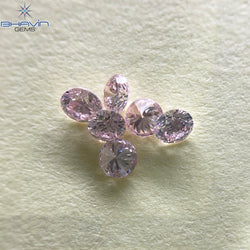 0.18 CT ラウンド ローズ カット シェイプ 天然ダイヤモンド ピンク色 I2 クラリティ (3.86 MM)