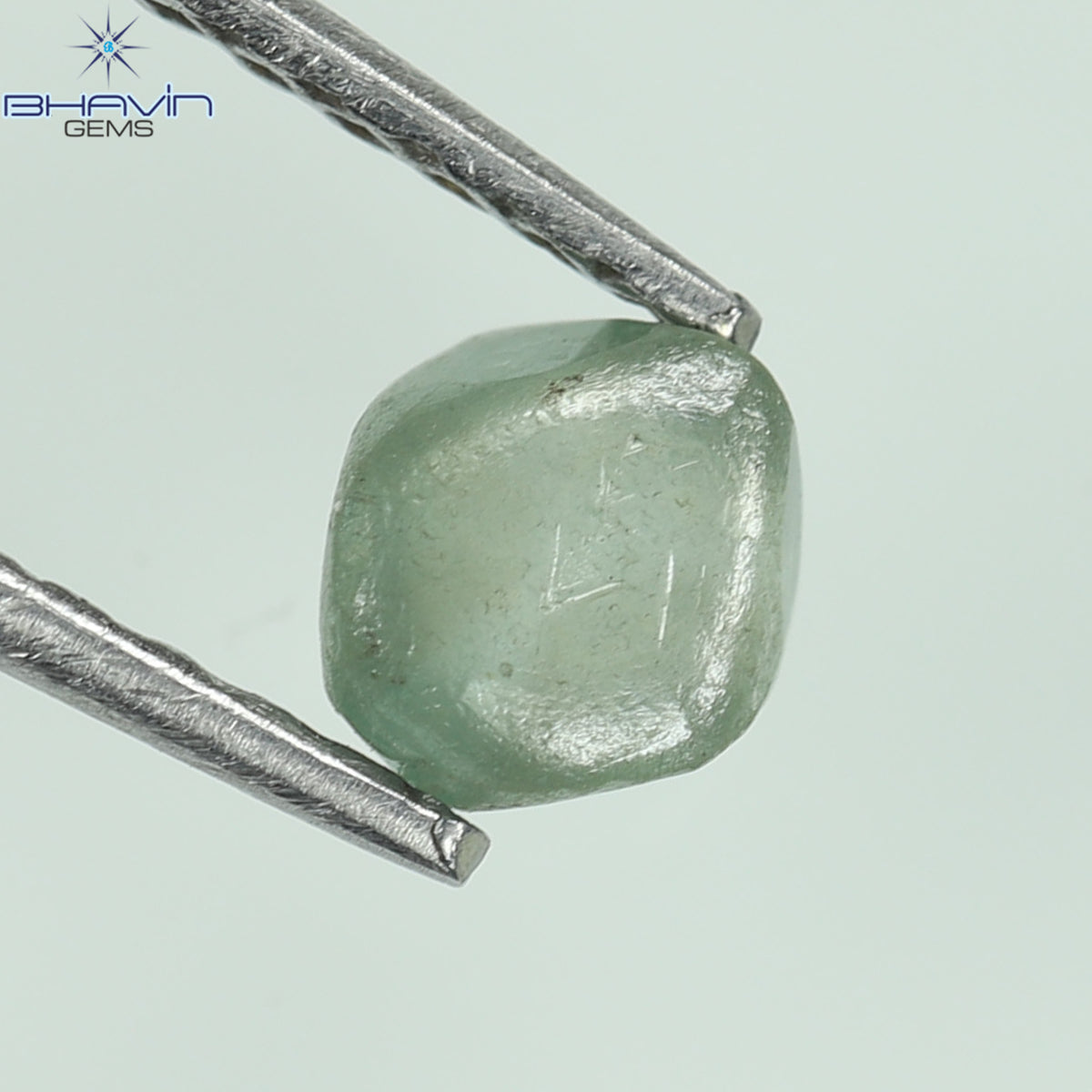 0.43 CT Natural Rough Diamond Enhanced Greenish Blue Color Clarity VS2 (4.26 MM)