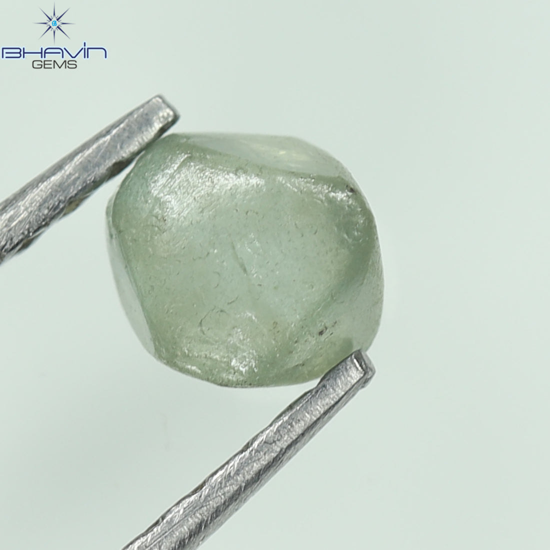 0.43 CT Natural Rough Diamond Enhanced Greenish Blue Color Clarity VS2 (4.26 MM)
