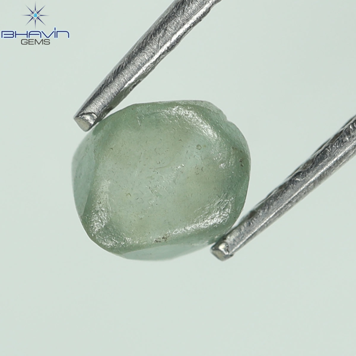 0.43 CT Natural Rough Diamond Enhanced Greenish Blue Color Clarity VS2 (4.26 MM)
