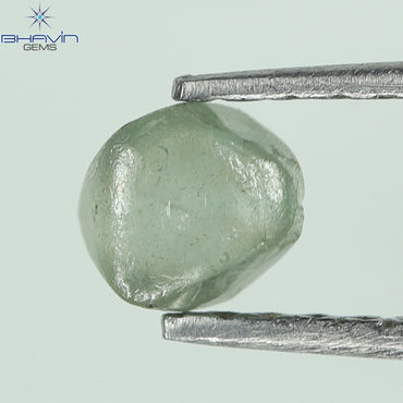 0.43 CT Natural Rough Diamond Enhanced Greenish Blue Color Clarity VS2 (4.26 MM)