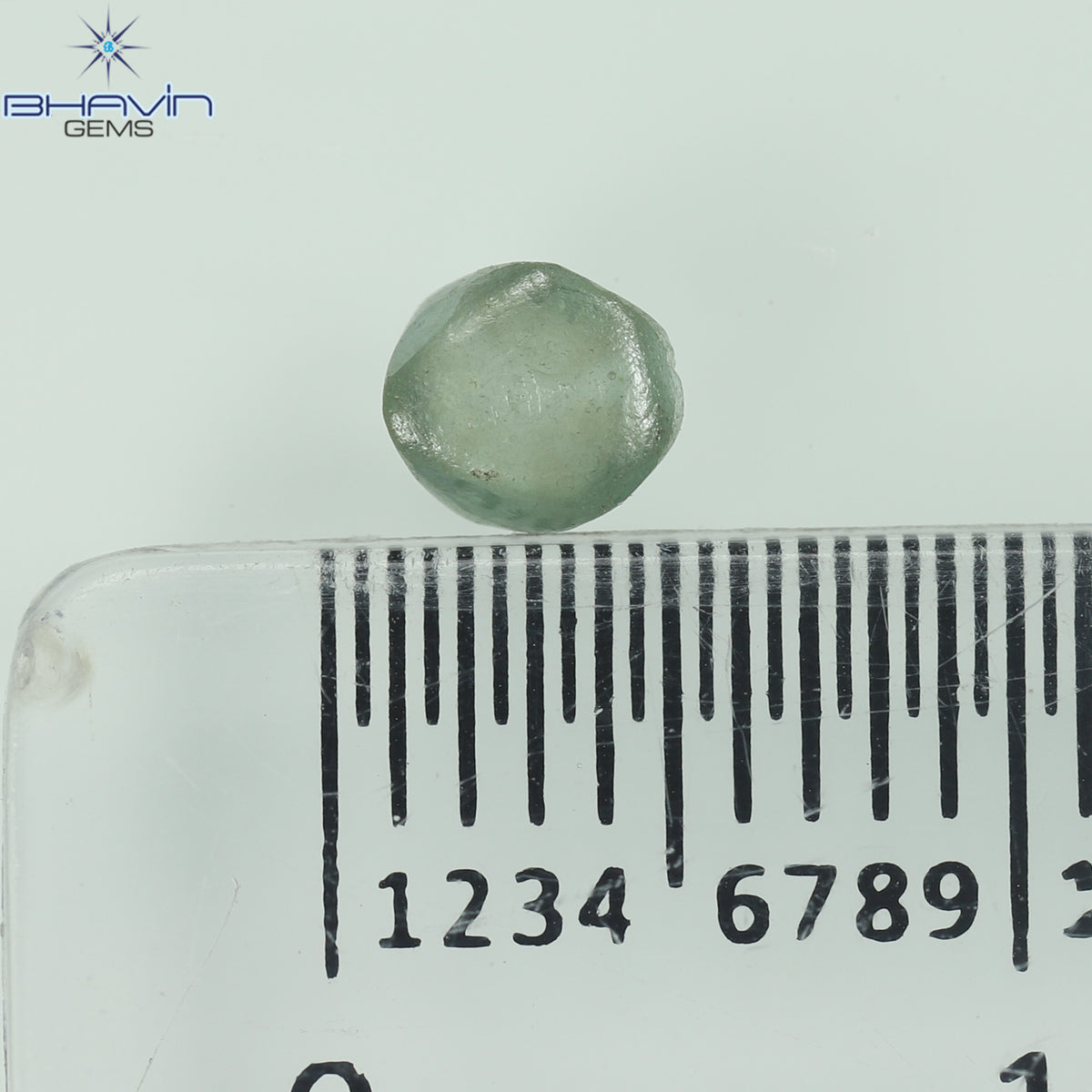 0.43 CT Natural Rough Diamond Enhanced Greenish Blue Color Clarity VS2 (4.26 MM)