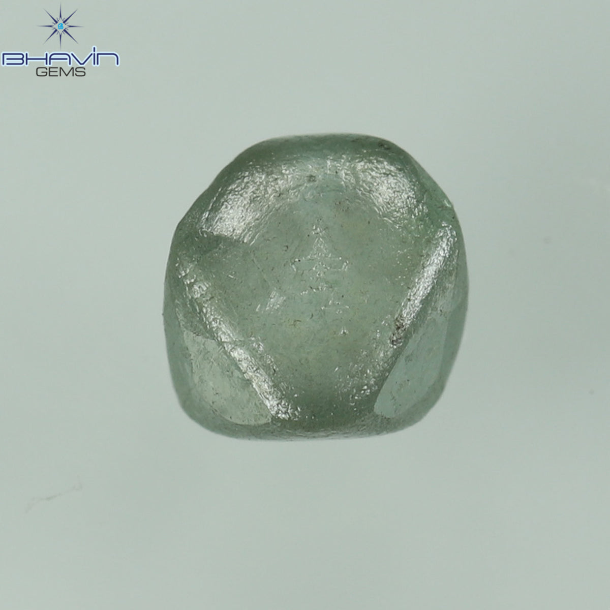 0.43 CT Natural Rough Diamond Enhanced Greenish Blue Color Clarity VS2 (4.26 MM)
