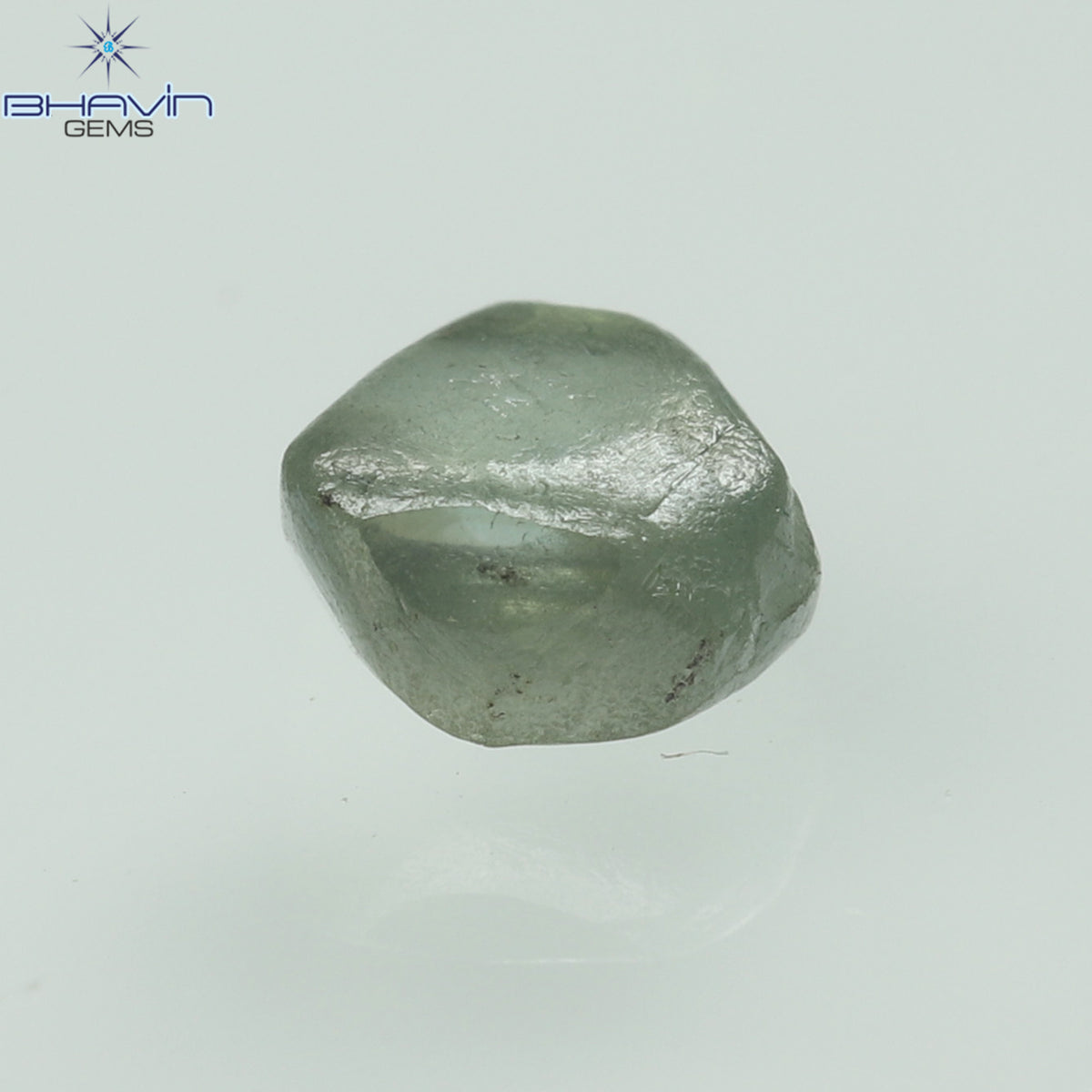 0.43 CT Natural Rough Diamond Enhanced Greenish Blue Color Clarity VS2 (4.26 MM)