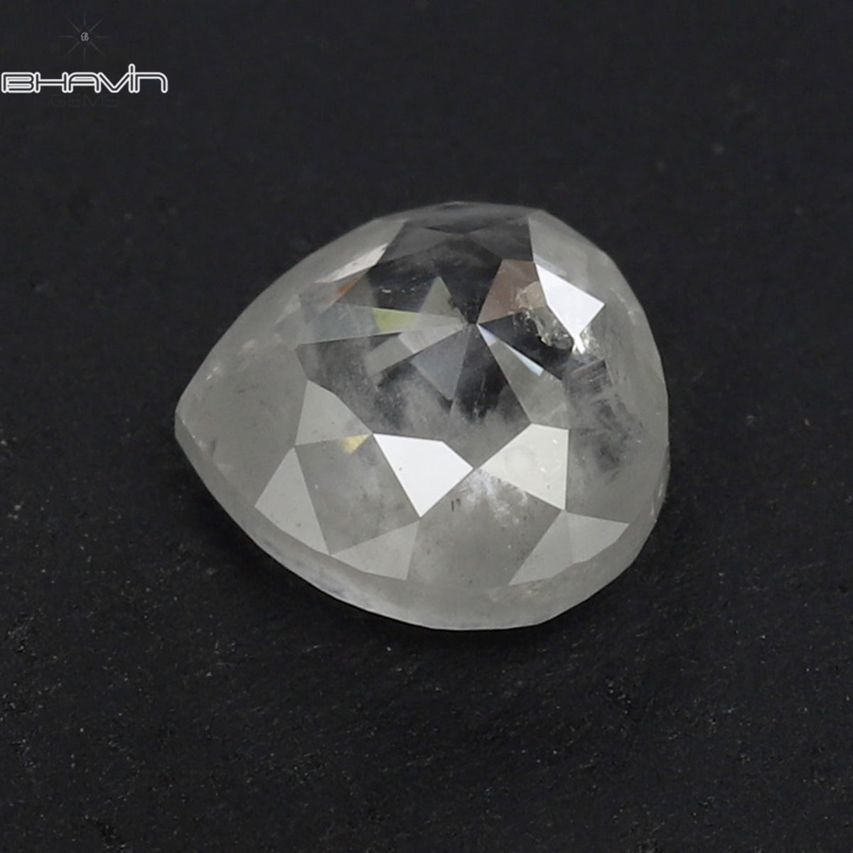 0.56 CT Natural Heart Diamond White Milky Color Clarity I3 (5.07 MM)