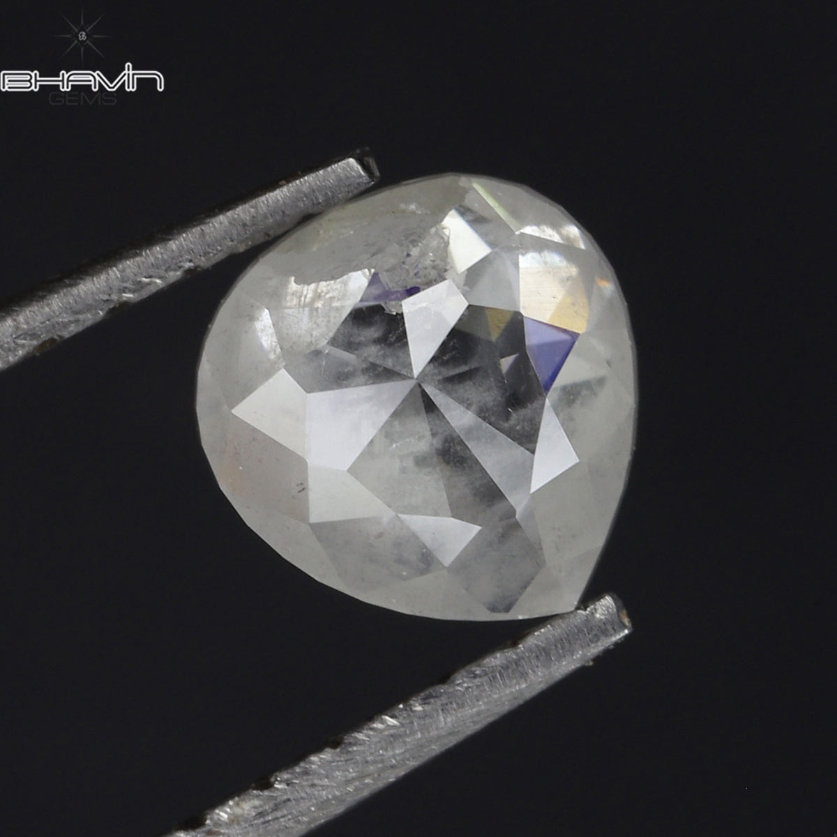 0.56 CT Natural Heart Diamond White Milky Color Clarity I3 (5.07 MM)