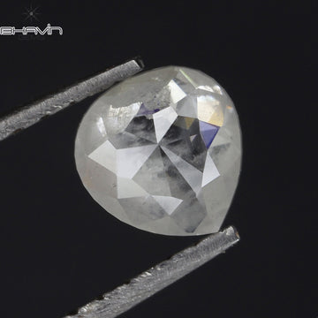 0.56 CT Natural Heart Diamond White Milky Color Clarity I3 (5.07 MM)