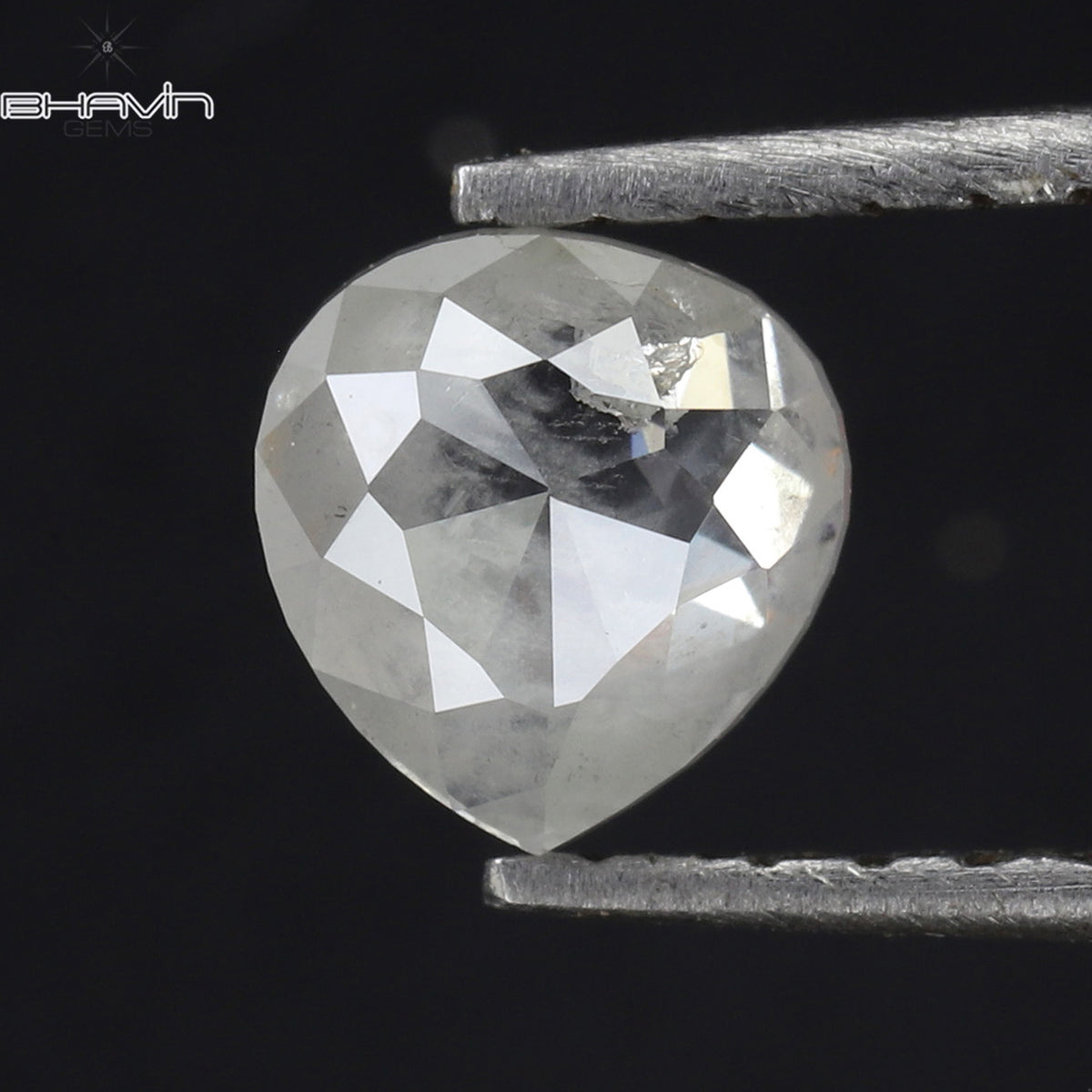 0.56 CT Natural Heart Diamond White Milky Color Clarity I3 (5.07 MM)