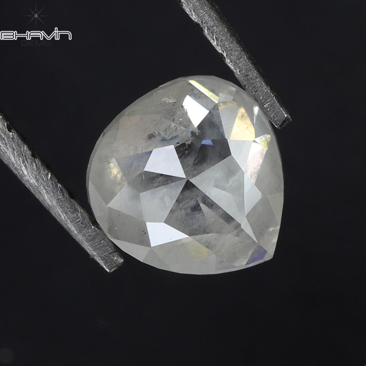 0.56 CT Natural Heart Diamond White Milky Color Clarity I3 (5.07 MM)