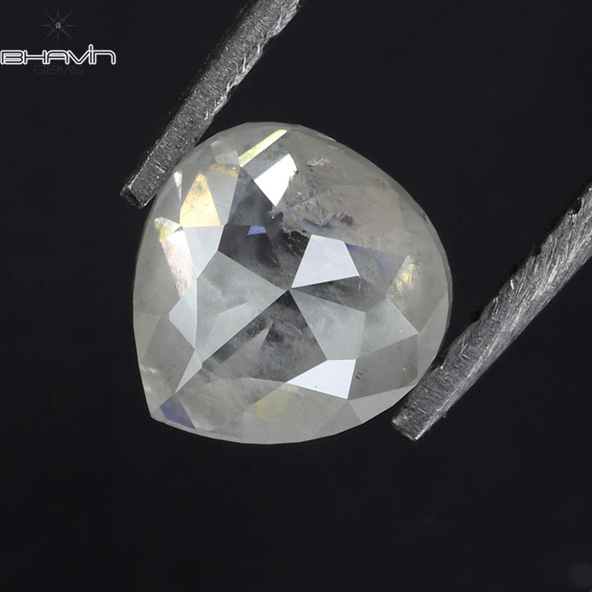 0.56 CT Natural Heart Diamond White Milky Color Clarity I3 (5.07 MM)