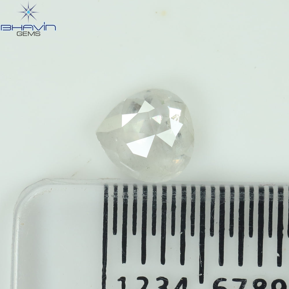 0.61 CT ハートシェイプ ナチュラル ルース ダイヤモンド ソルト アンド ペッパー カラー I3 クラリティ (5.47 MM)