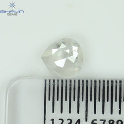 0.61 CT ハートシェイプ ナチュラル ルース ダイヤモンド ソルト アンド ペッパー カラー I3 クラリティ (5.47 MM)