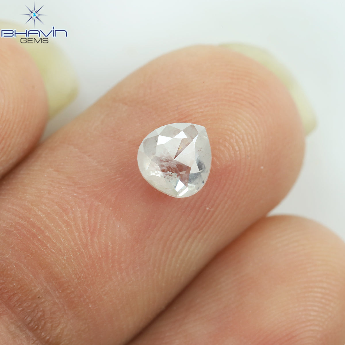 0.56 CT Natural Heart Diamond White Milky Color Clarity I3 (5.07 MM)