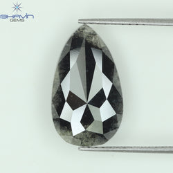 3.24 CT Pear Shape Natural Loose Diamond Black Color I3 Clarity (16.50 MM)