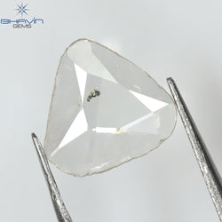 0.40 CT Slice (Polki) Shape Natural loose Diamond Light Brown Color VS2 Clarity (7.36 MM)