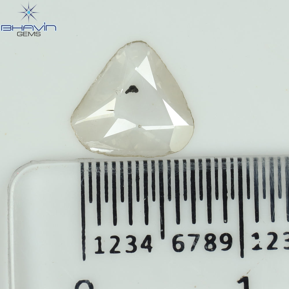 0.40 CT Slice (Polki) Shape Natural loose Diamond Light Brown Color VS2 Clarity (7.36 MM)