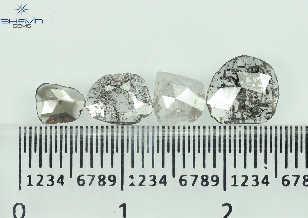 1.37 CT/4 Pcs Rosecut Polki Shape Natural loose Diamond Mix Color I3 Clarity (6.80 MM)