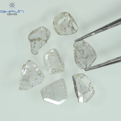 0.57 CT/7 Pcs  Slice (Polki) Shape Natural Diamond White I2 Clarity (4.60 MM)