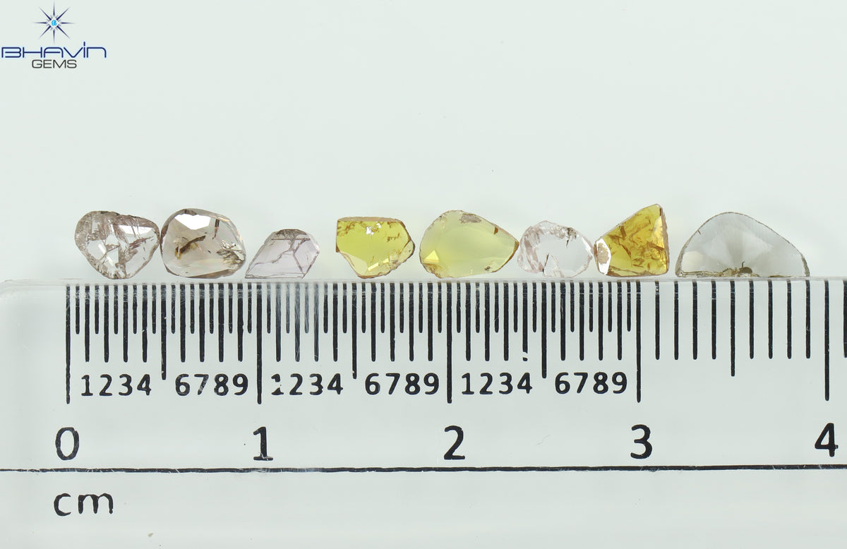 1.05 CT/8 Pcs Natural Slice (Polki) Diamond Mix Color Clarity I2 (4.62 MM)