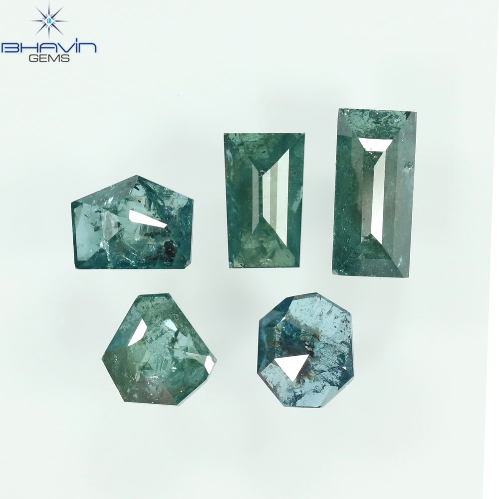 1.56 CT/5 Pcs Mix Diamond Natural diamond Blue Diamond I3 Clarity (6.52 MM)