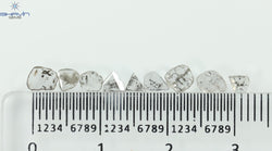 0.63 CT/9 Pcs Slice (Polki) Shape Natural loose Diamond Salt And Pepper Color I3 Clarity (4.50 MM)