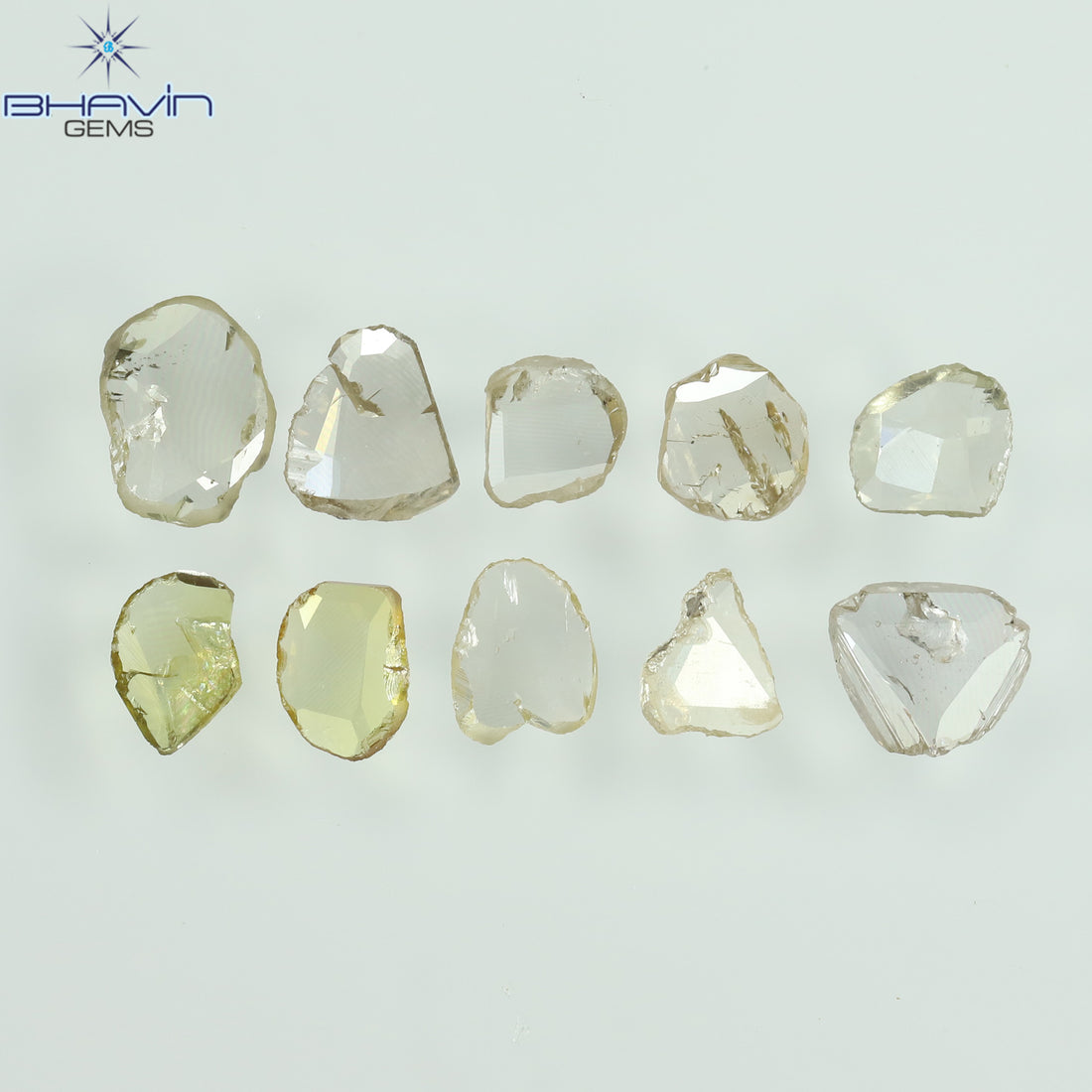0.75 CT/10 Pcs Natural Slice (Polki) Diamond Mix Color Clarity I1 (4.44 MM)