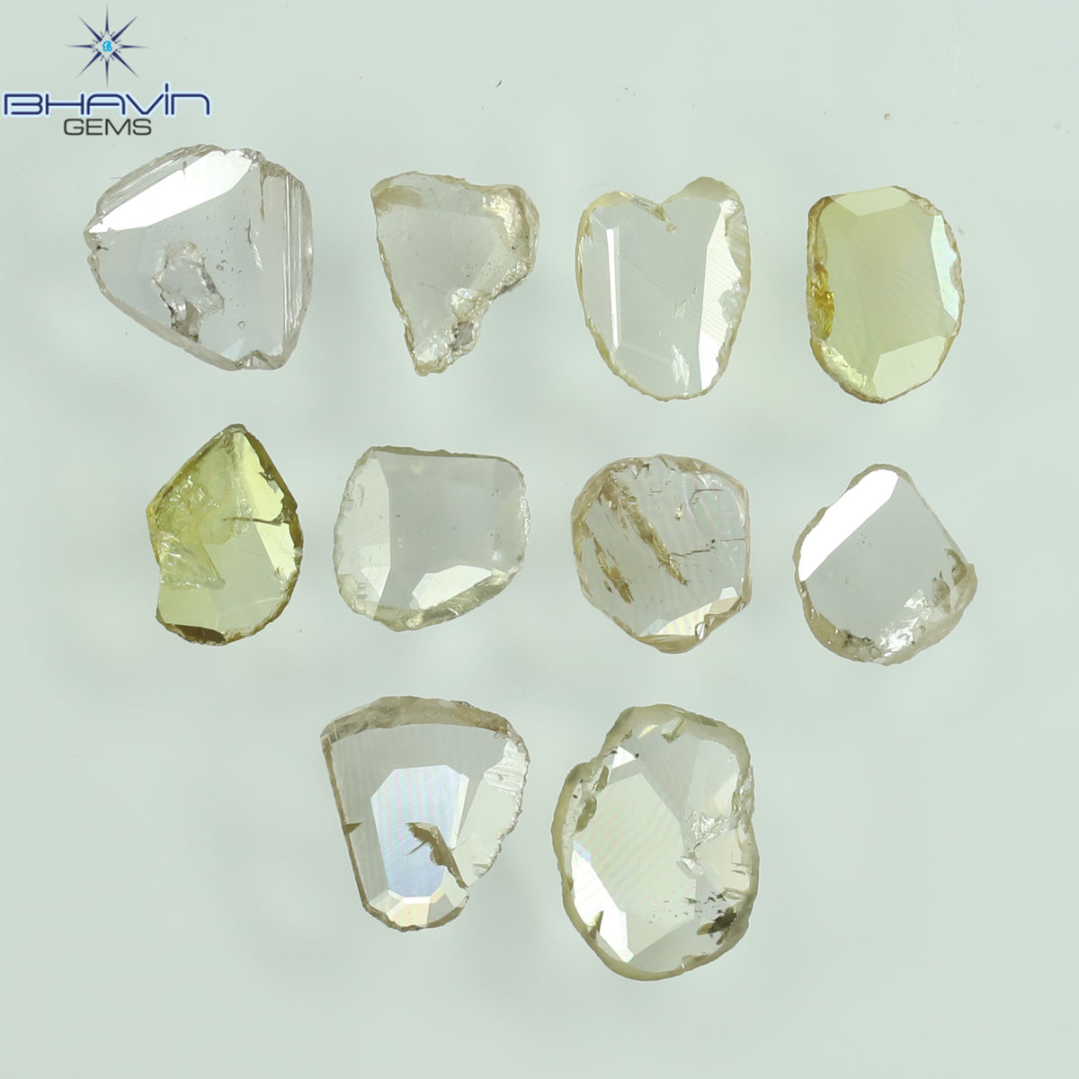 0.75 CT/10 Pcs Natural Slice (Polki) Diamond Mix Color Clarity I1 (4.44 MM)