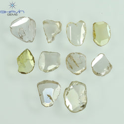 0.75 CT/10 Pcs Rosecut Polki Shape Natural loose Diamond Mix Color I1 Clarity (4.44 MM)