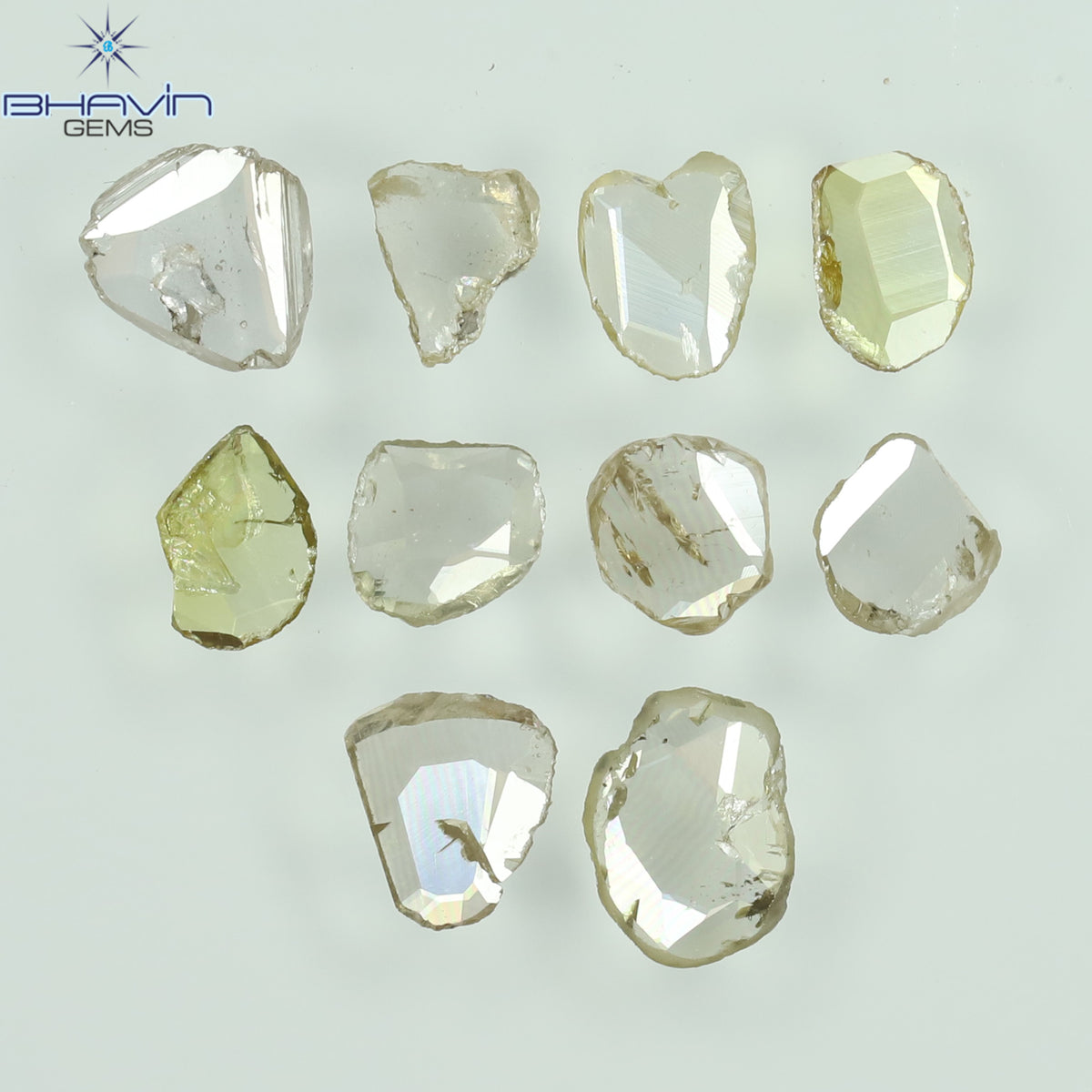0.75 CT/10 Pcs Natural Slice (Polki) Diamond Mix Color Clarity I1 (4.44 MM)