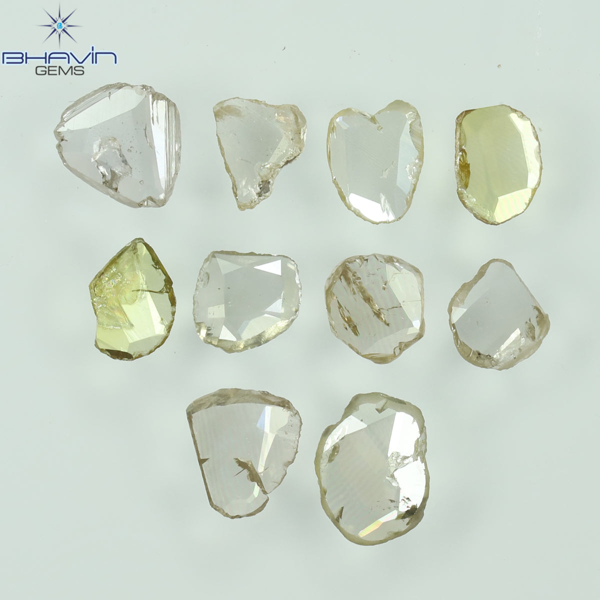 0.75 CT/10 Pcs Natural Slice (Polki) Diamond Mix Color Clarity I1 (4.44 MM)