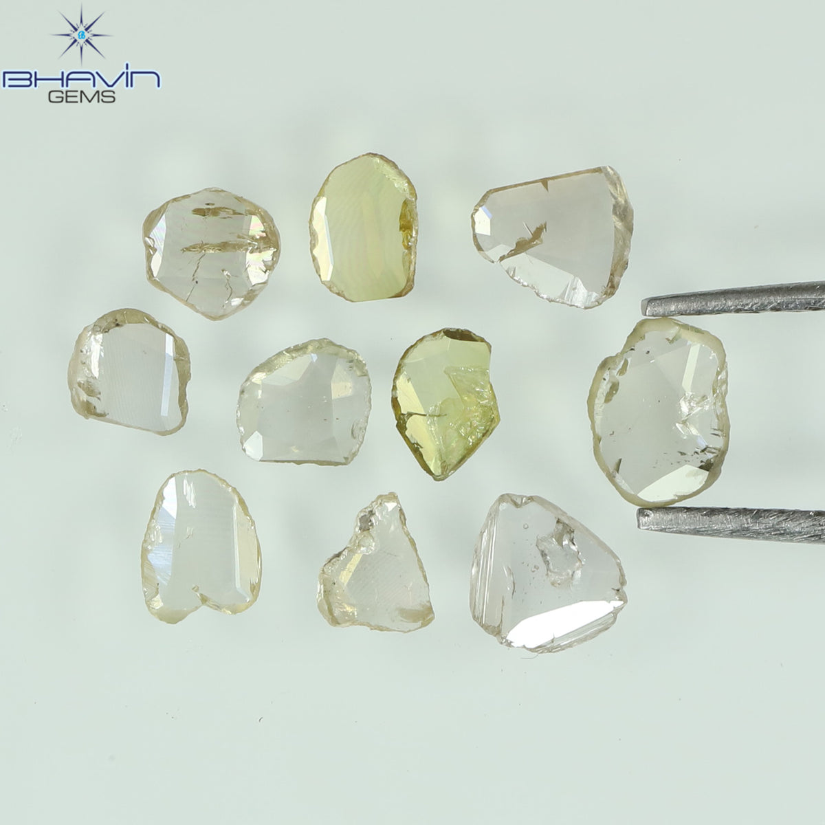 0.75 CT/10 Pcs Natural Slice (Polki) Diamond Mix Color Clarity I1 (4.44 MM)
