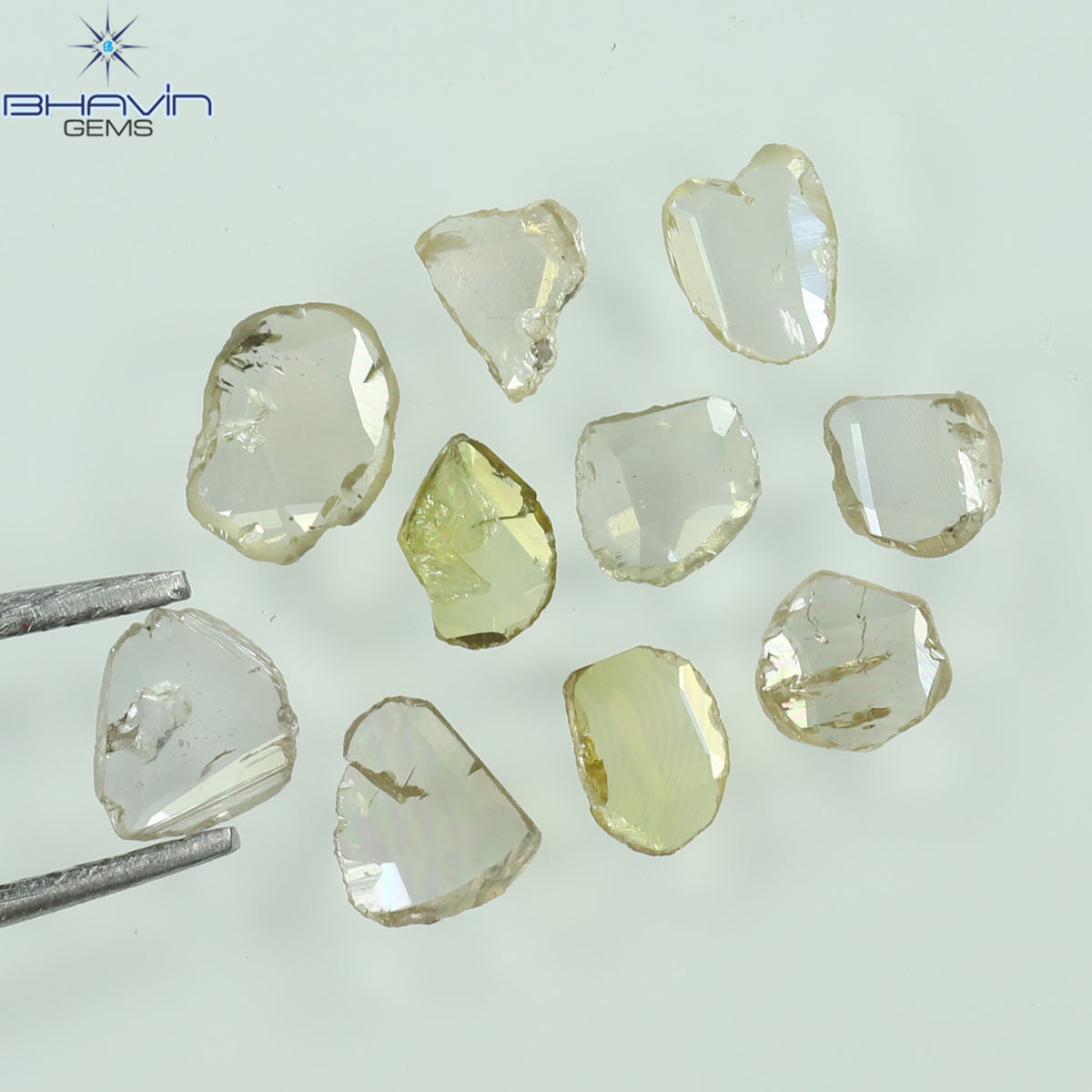 0.75 CT/10 Pcs Natural Slice (Polki) Diamond Mix Color Clarity I1 (4.44 MM)