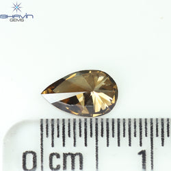 0.50 CT Pear Shape Champagne Diamond VS2 Clarity (7.06 MM)