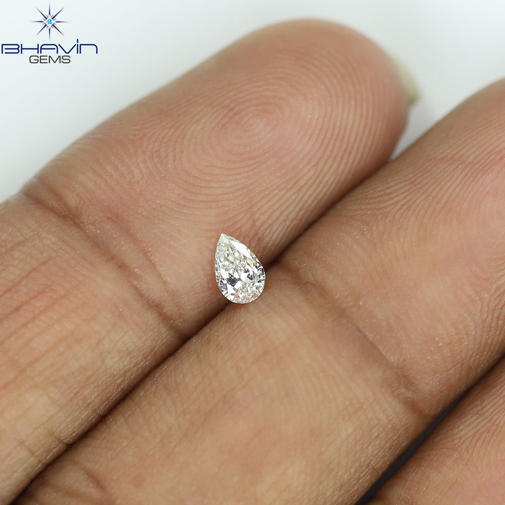 0.13 CT Pear Shape White Diamond VVS1 Clarity (4.18 MM)