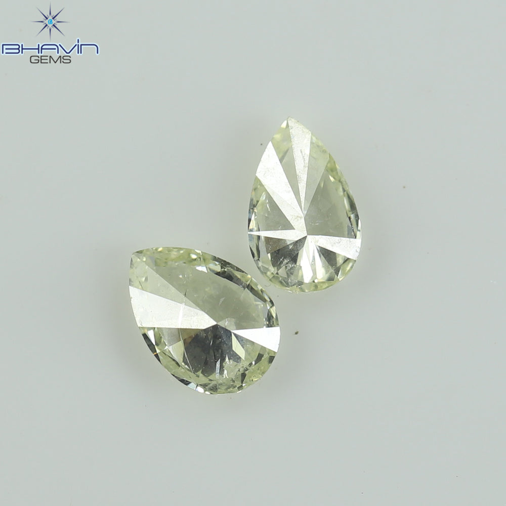 0.36 CT (2 PCS) Pear Shape Natural Diamond K Color VS-SI Clarity (4.85 MM)