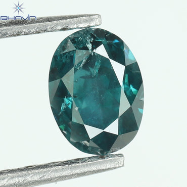 0.20 CT Oval Shape Enhanced Blue Color Natural Loose Diamond I3 Clarity (3.93 MM)