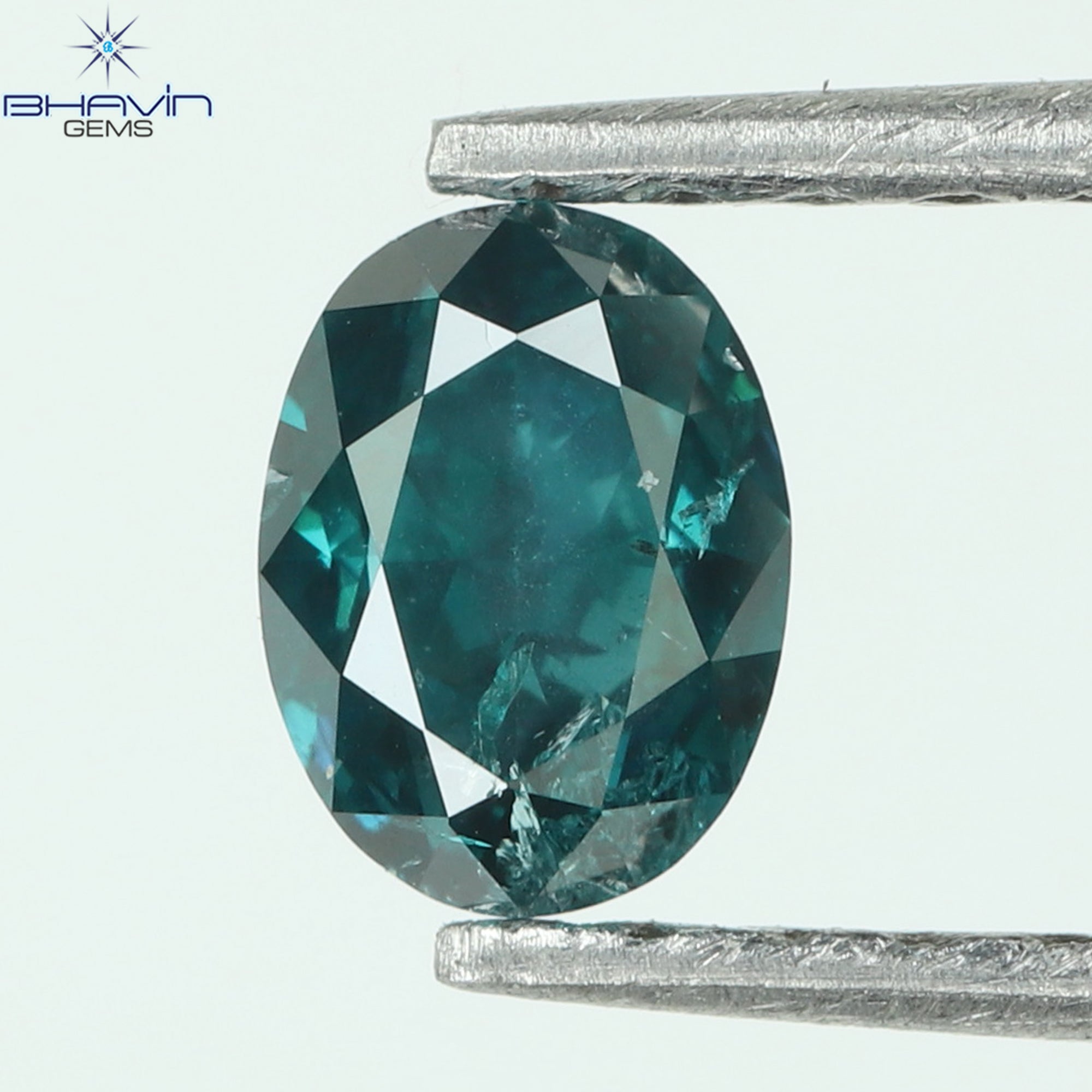 0.20 CT Oval Shape Enhanced Blue Color Natural Loose Diamond I3 Clarity (3.93 MM)