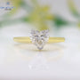 Heart Diamond White (J) Color Gold Ring Engagement Ring
