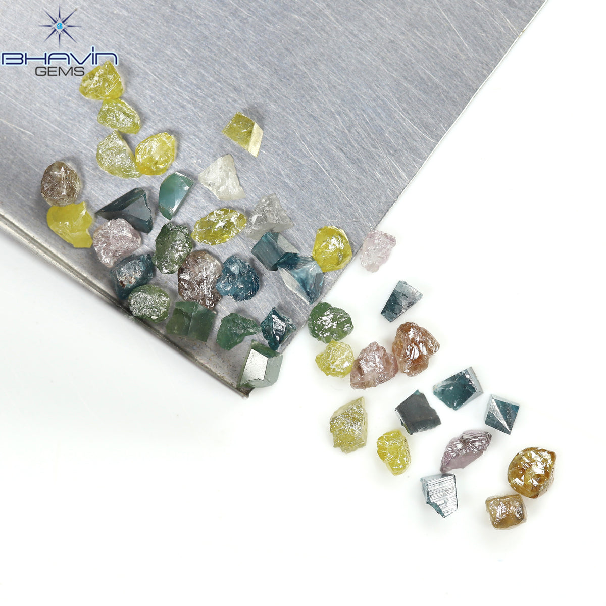 5.22 CT/41 Pcs Natural Rough Diamond Enhanced Mix Fancy Color Clarity I3 (3.41 MM)