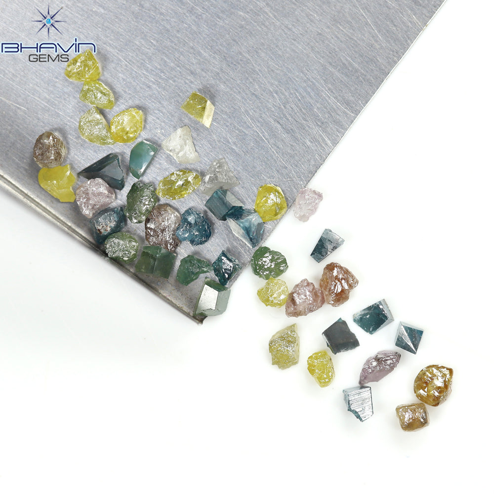 5.22 CT/41 PCS Mix Color Rough Diamond Natural loose Diamond I3 Clarity (3.41 MM)