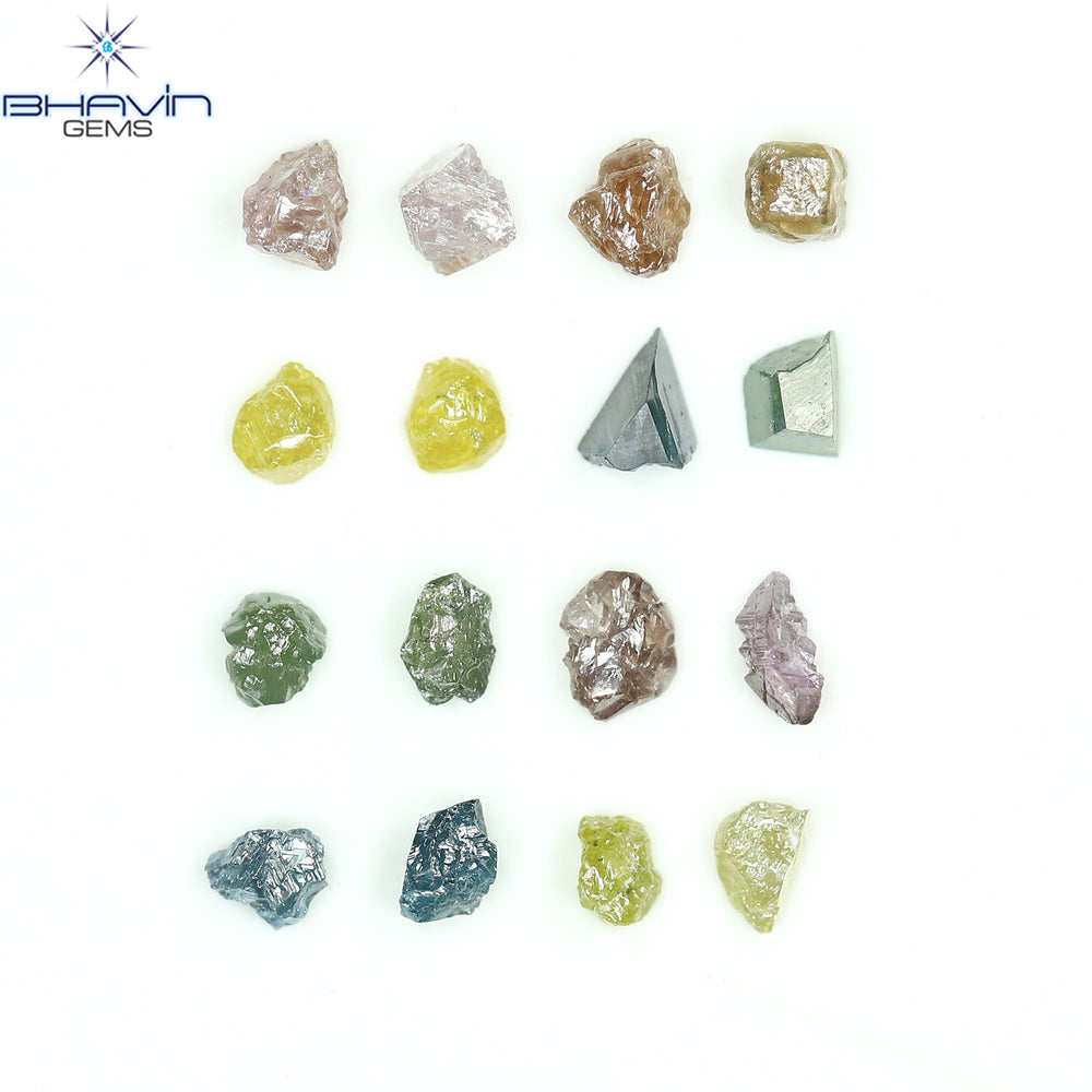 5.22 CT/41 PCS Mix Color Rough Diamond Natural loose Diamond I3 Clarity (3.41 MM)
