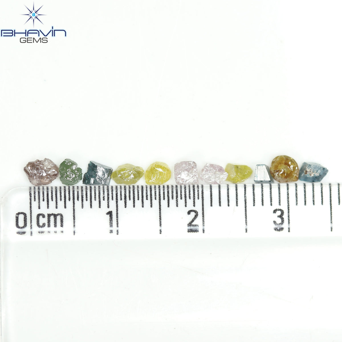 5.22 CT/41 Pcs Natural Rough Diamond Enhanced Mix Fancy Color Clarity I3 (3.41 MM)