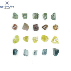 8.43 CT/40 ピース ミックス カラー ラフ ダイヤモンド ナチュラル ルース ダイヤモンド I3 クラリティ (4.87 MM)