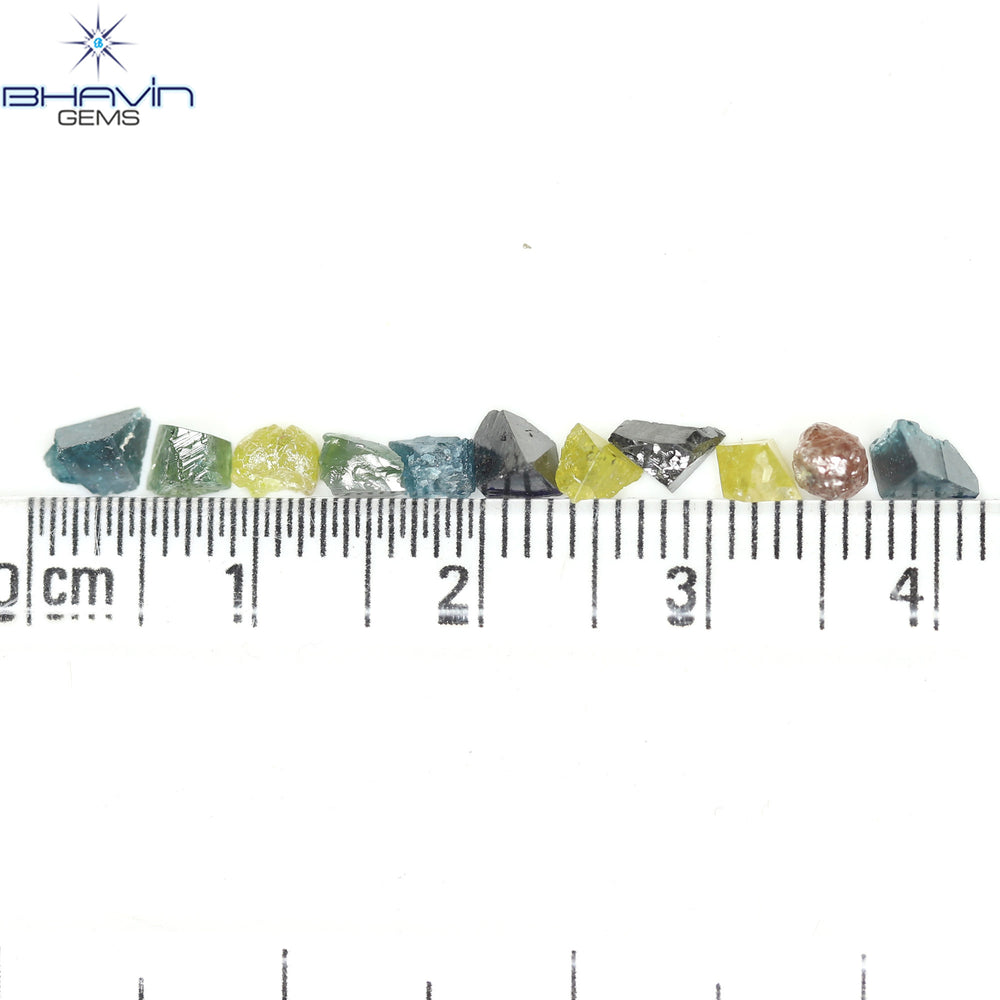 8.43 CT/40 ピース ミックス カラー ラフ ダイヤモンド ナチュラル ルース ダイヤモンド I3 クラリティ (4.87 MM)