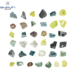 8.43 CT/40 ピース ミックス カラー ラフ ダイヤモンド ナチュラル ルース ダイヤモンド I3 クラリティ (4.87 MM)