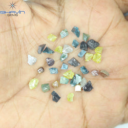 8.43 CT/40 ピース ミックス カラー ラフ ダイヤモンド ナチュラル ルース ダイヤモンド I3 クラリティ (4.87 MM)