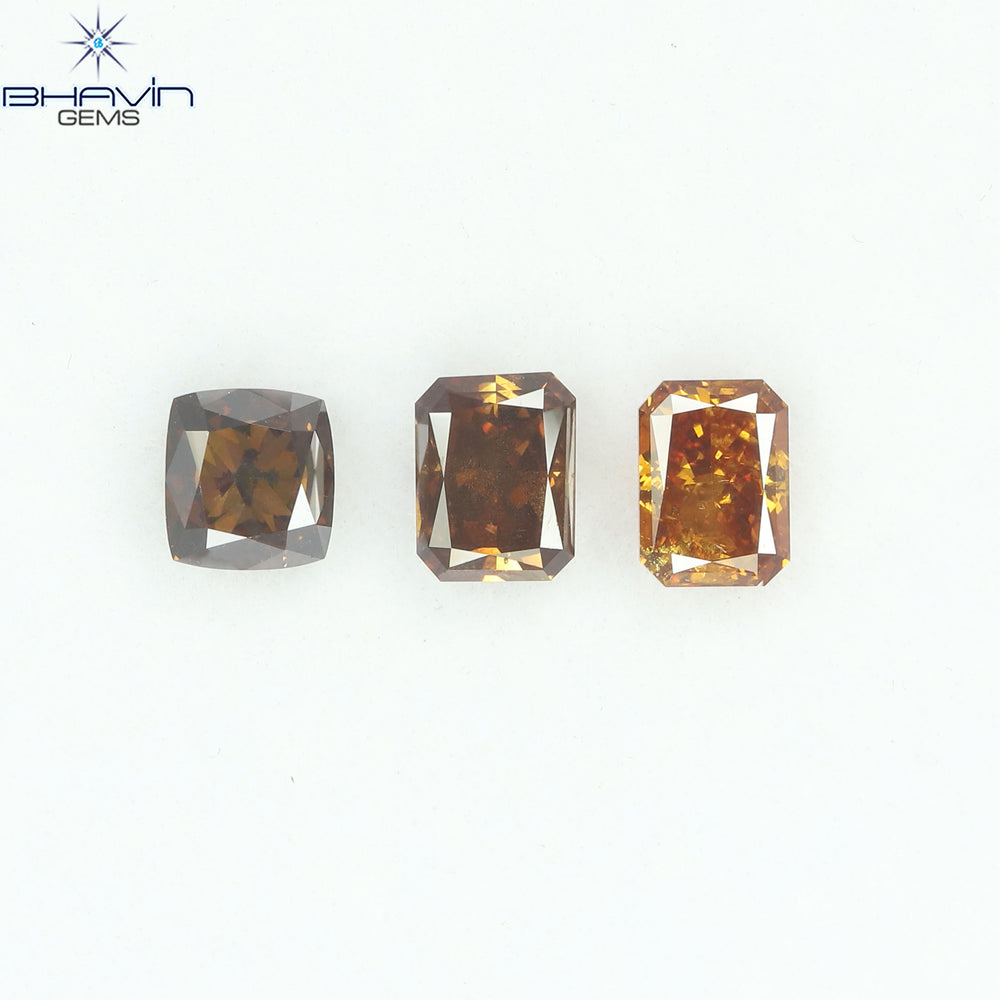 1.42 CT/3 Pcs Natural Mix Diamond Mix Fancy Color Clarity SI (4.86 MM)