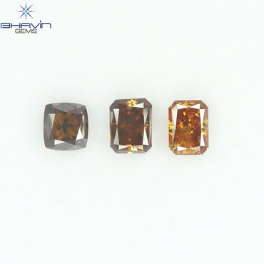 1.42 CT/3 Pcs Natural Mix Diamond Mix Fancy Color Clarity SI (4.86 MM)